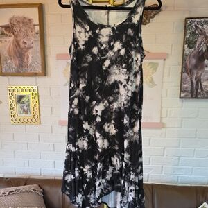 Cato Black and White High Low Dress